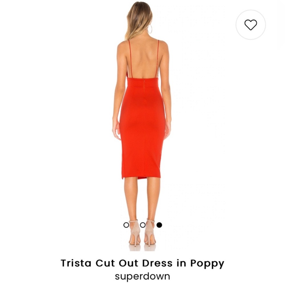 Revolve Superdown Trusts Poppy Backless Midi Cut … - image 2